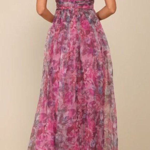 Lulu's Pink and Purple Maxi Dress - Picture 7 of 9